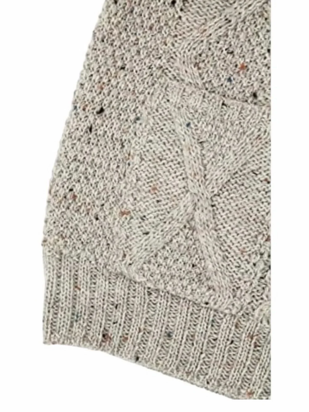 Aran Crafts Men's Merino Wool Shawl Neck Diamond Cardigan Oatmeal Size: Large